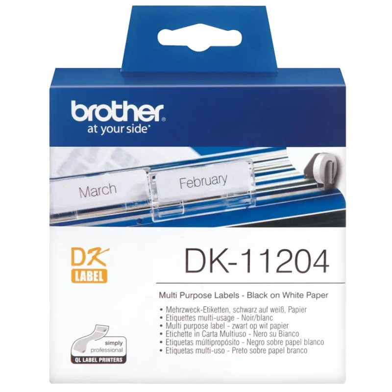Brother Etiquetas DK11204 Multiuso 17x54 mm 400 ud - CCIPAP0015