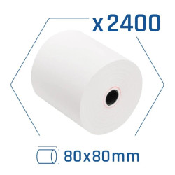 Palet 2400 rollos papel térmico sin BPA 80x80mm - CCIPAP0162