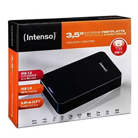 Intenso HDD Externo 6031514 6TB 3.5" USB 3.0 Negro - FAEDDE0191