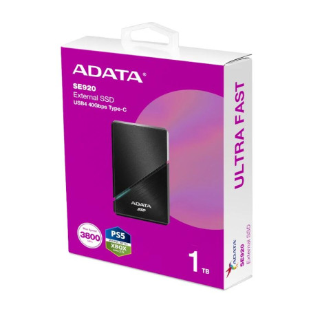 ADATA SE920 SSD Externo 1TB USB4  Negro - FAEDDE0396