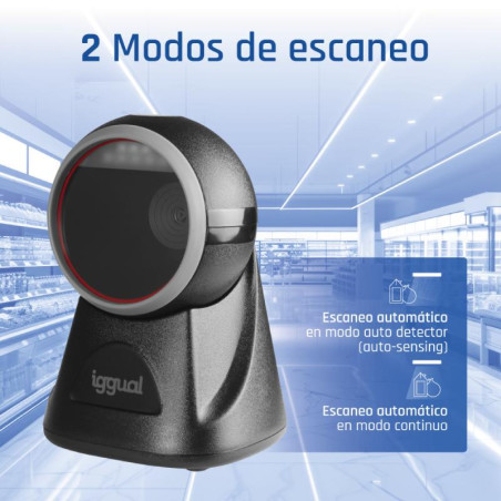 iggual Lector código barras sobremesa 2D USB - FESLCB0241