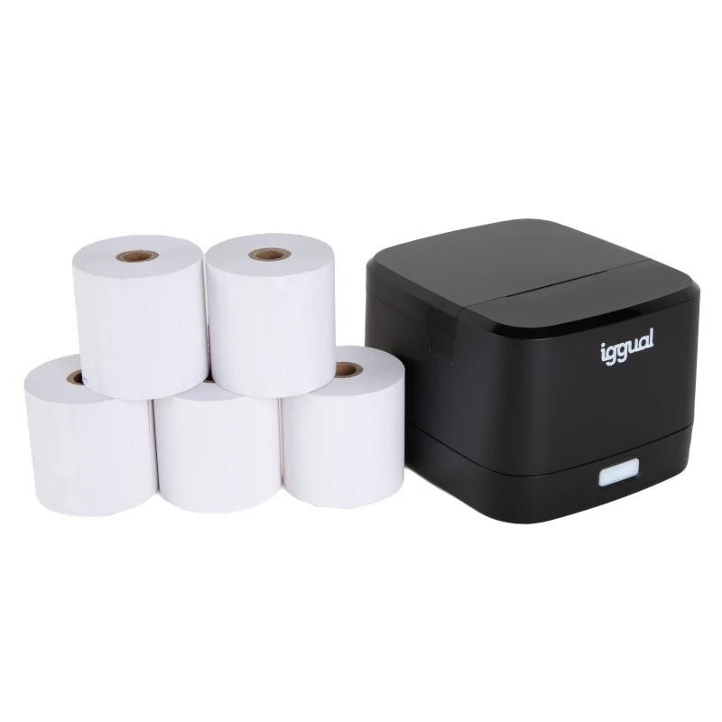 iggual Kit impresora térmica TP EASY 58 + 5 rollos - FIMITE0396