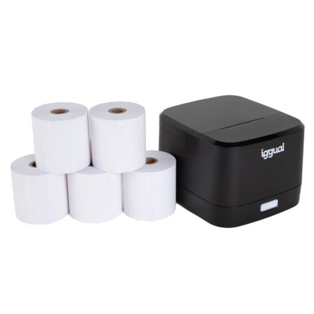 iggual Kit impresora térmica TP EASY 58 + 5 rollos - FIMITE0396