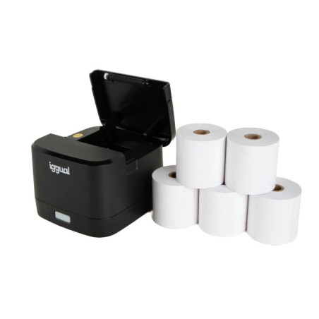 iggual Kit impresora térmica TP EASY 58 + 5 rollos - FIMITE0396