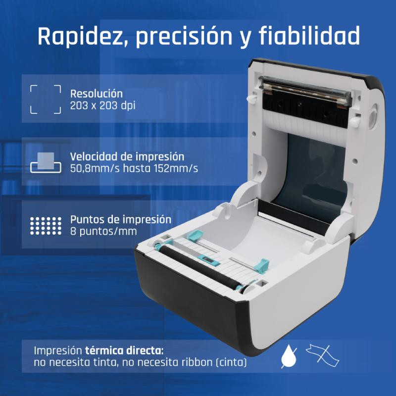 iggual Impresora etiquetas envíos 4X6 USB+Bluetoot - FIMITE0461