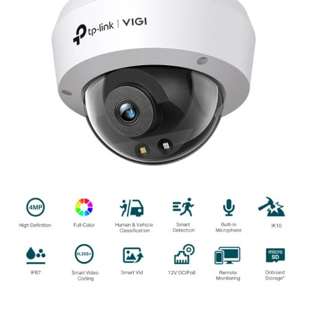 VIGI Cámara IP Domo C240 4MP Plást Full-Color 4mm - GVVCIP0308