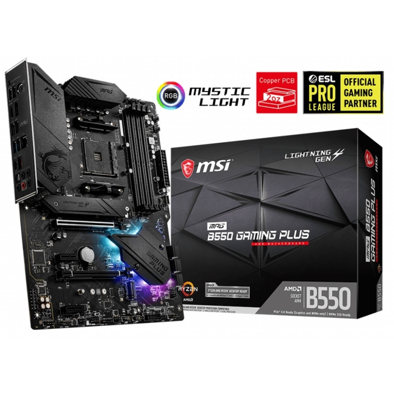 MSI Placa Base MPG B550 GAMING PLUS DDR4 ATX AM4 - IPBPA40127