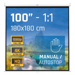 iggual Pantalla manual 1:1 100" 180x180 cm - MPRPAY0044