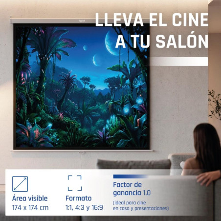 iggual Pantalla manual 1:1 100" 180x180 cm - MPRPAY0044
