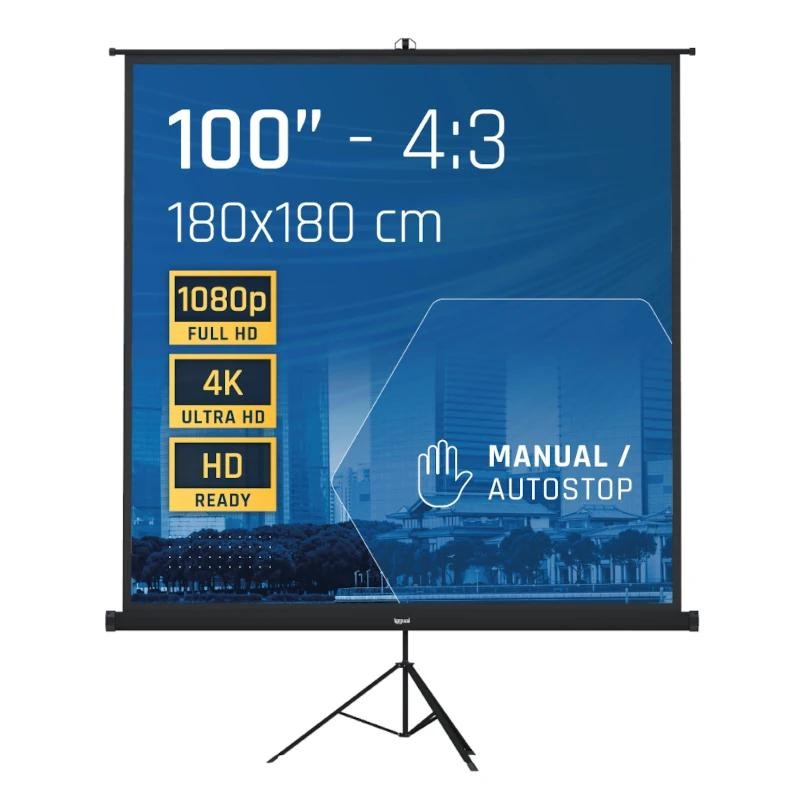 iggual Pantalla 100" 180x180 cm 1:1 trípode+bolsa - MPRPAY0046