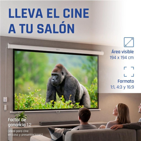 iggual Pantalla eléctrica 1:1 112" 200x200 cm - MPRPAY0050
