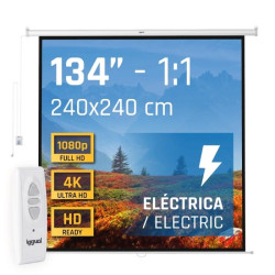 iggual Pantalla eléctrica 1:1 134" 240x240 cm - MPRPAY0051