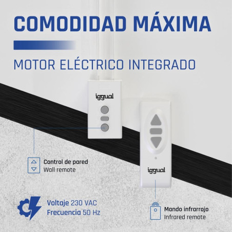 iggual Pantalla eléctrica 16:9 92" 203x114 cm - MPRPAY0054