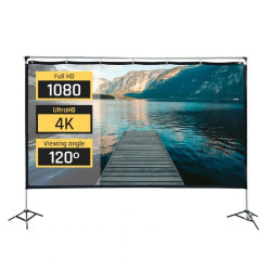 iggual Pantalla exterior portable 100" 221x124 cm - MPRPAY0060
