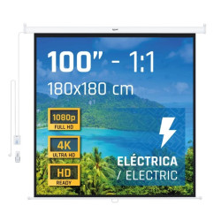 iggual Pantalla eléctrica 1:1 100" 180x180 cm - MPRPAY0070