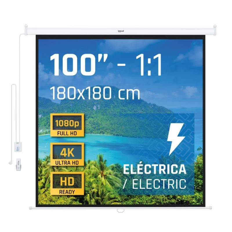 iggual Pantalla eléctrica 1:1 100" 180x180 cm - MPRPAY0070