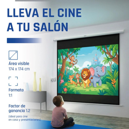 iggual Pantalla eléctrica 1:1 100" 180x180 cm - MPRPAY0070