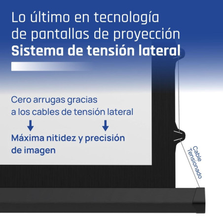 iggual Pantalla eléc tensionada 16:9 92" 203x114cm - MPRPAY0075