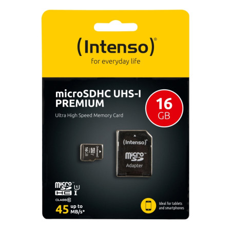 Intenso 3423470 Micro SD UHS-I Premium 16GB c/adap - MTMSDM0200