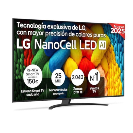 LG 75NANO81A6A TV 75" UHD NANOCELL ALFA7 WEBOS25 - MTVLED1032