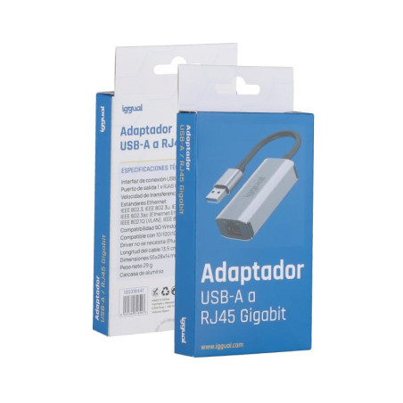 iggual Adaptador USB-A 3.0 a RJ45 Gigabit - NADACA0223