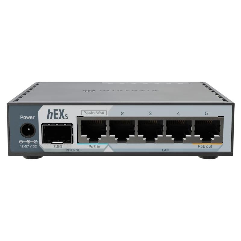 Mikrotik E60iUGS hEX Router 5xGbE PoE-I/O 1x2.5SFP - NROCAB0119