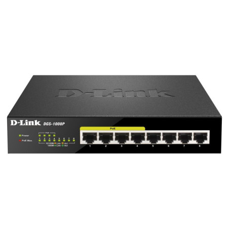D-Link DGS-1008P Switch 8xGB 4xPoE - NSWSSO0157
