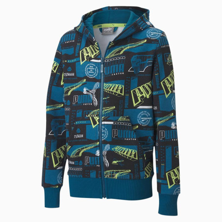 Sudadera PUMA ALPHA AOP FULL-ZIP 583197 36 Azul - 4062453340375