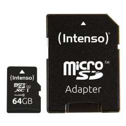 Intenso 3423490 Micro SD UHS-I Premium 64GB c/adap - MTMSDM0202