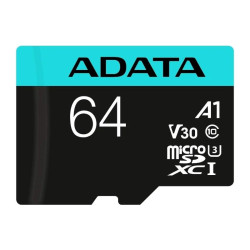 ADATA microSDXC/SDHC UHS-I U3 64GB c/adapt - MTMSDM0290