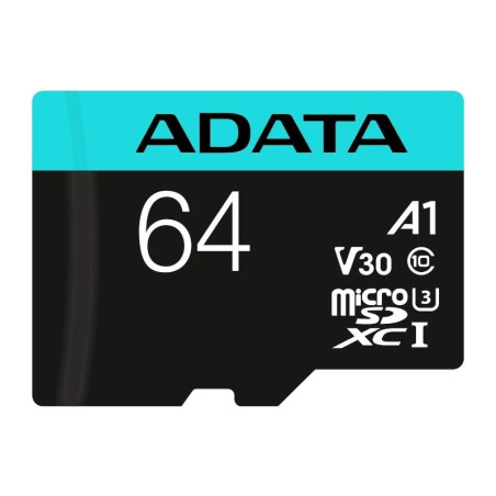 ADATA microSDXC/SDHC UHS-I U3 64GB c/adapt - MTMSDM0290