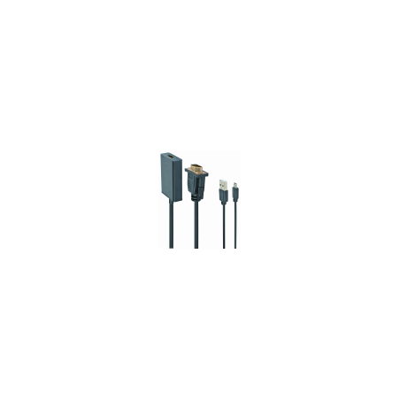 CABLE ADAPTADOR GEMBIRD VGA MACHO A HDMI HEMBRA 0,15M CON AUDIO 3,5MM - A-VGA-HDMI-01