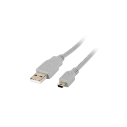 CABLE USB LANBERG 2.0 MACHO/MINI USB MACHO 1.8M GRIS - CA-USBK-10CC-0018-S