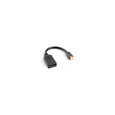 ADAPTADOR LANBERG DISPLAYPORT MINI MACHO A DISPLAYPORT HEMBRA CABLE 10 CM NEGRO - AD-0003-BK