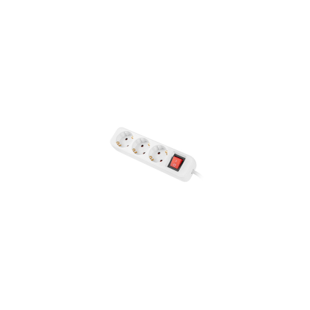 REGLETA LANBERG 3 TOMAS SCHUKO CON PROTECION BLANCA 1.5M - PS1-03F-0150-W
