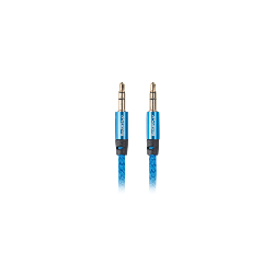 CABLE MINIJACK LANBERG 3.5MM M/M 3 PIN 3M PREMIUM AZUL - CA-MJMJ-10CU-0030-BL