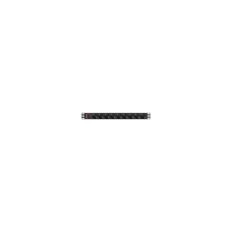 REGLETA LANBERG 1U 16A 9X SCHUKO RACK 19" 3M NEGRO - PDU-09F-0300-BK