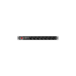 REGLETA LANBERG 1U 16A 7X SCHUKO RACK 19" 2M NEGRO - PDU-PRO-07F-0200-BK