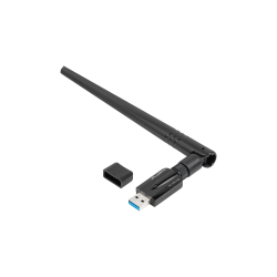 ADAPTADOR RED LANBERG USB WIFI 1200 MB/S DUAL BAND CON ANTENA - NC-1200-WIE