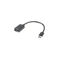 ADAPTADOR LANBERG OTG USB-C(M) A USB-A 2.0 (H) 15 CM NEGRO - AD-OTG-UC-01
