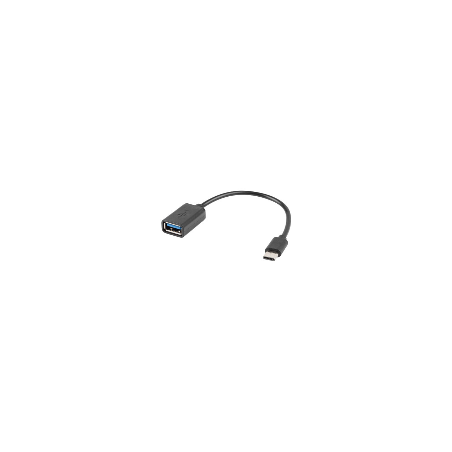 ADAPTADOR LANBERG OTG USB-C(M) A USB-A 2.0 (H) 15 CM NEGRO - AD-OTG-UC-01