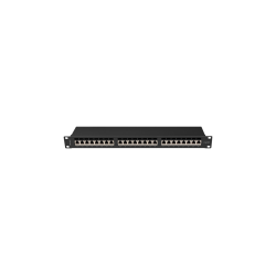 PATCH PANEL 24 PORT 1U 19" CAT.6A FTP BLACK LANBERG - PPSA-1024-B