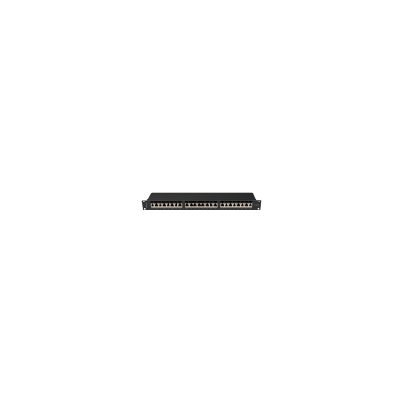 PATCH PANEL 24 PORT 1U 19" CAT.6A FTP BLACK LANBERG - PPSA-1024-B