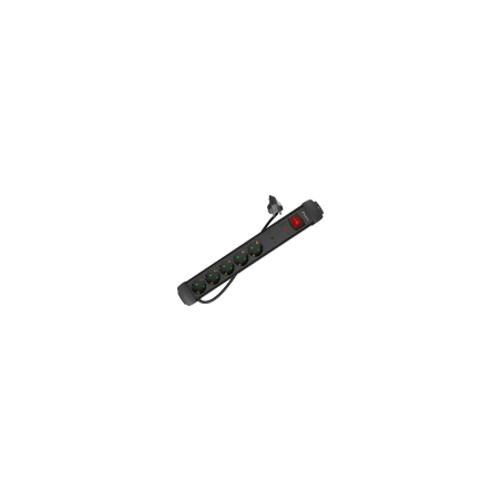 REGLETA LANBERG SP1 5 TOMAS SCHUKO PROTECCION HASTA 2500W NEGRA 5M - SP1-05F-0500-BK