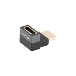 ADAPTADOR 8K LANBERG HDMI(M) A HDMI(H) ANGULO ARRIBA ALUMINIO PLATA - AD-HDMI-08