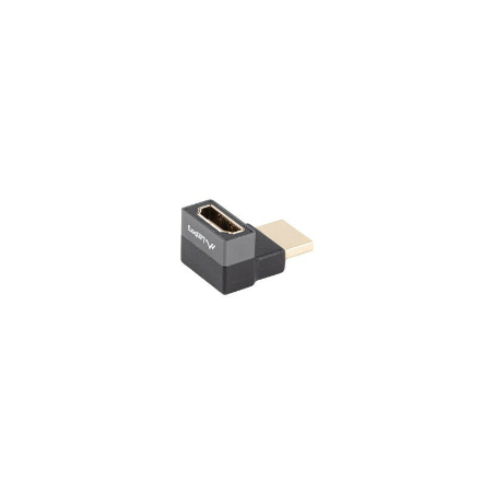 ADAPTADOR 8K LANBERG HDMI(M) A HDMI(H) ANGULO ARRIBA ALUMINIO PLATA - AD-HDMI-08