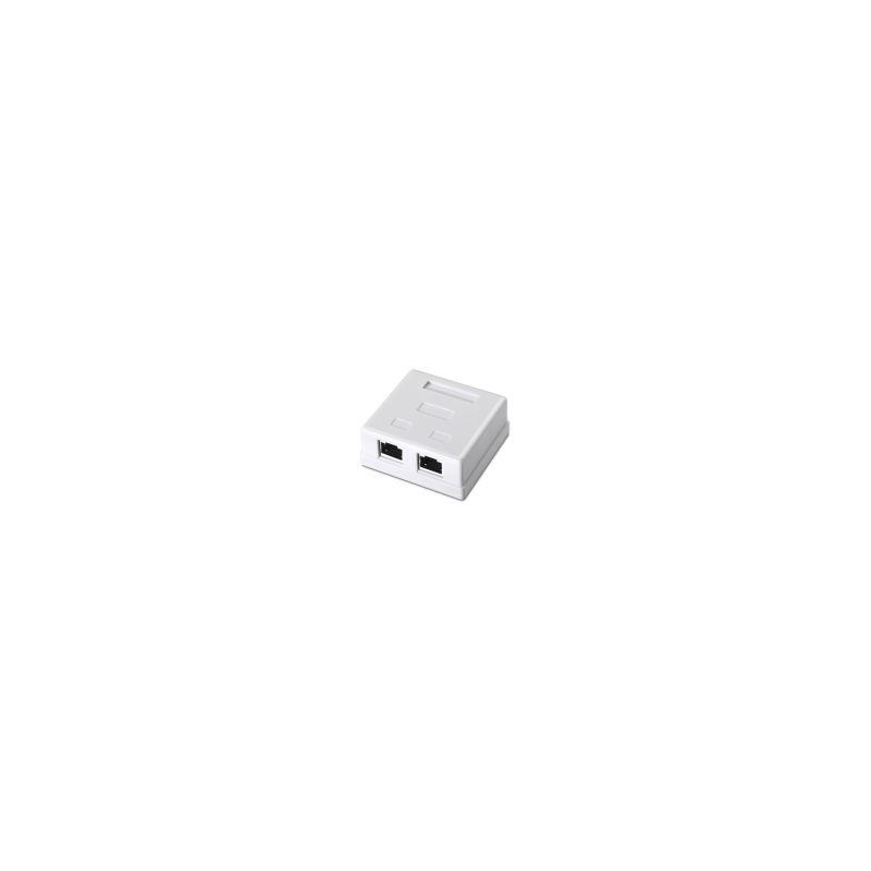 ROSETA DE SUPERFICIE AISENS RJ45 CAT.6 FTP 2 TOMAS BLANCO - A139-0304