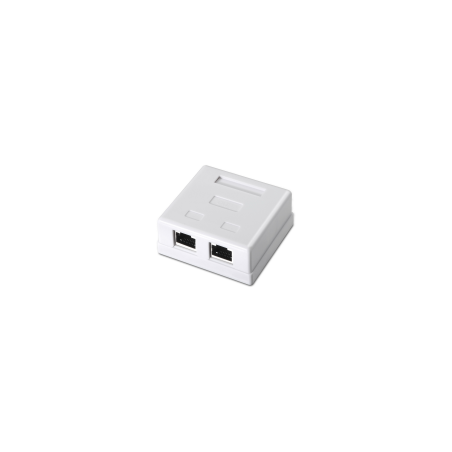 ROSETA DE SUPERFICIE AISENS RJ45 CAT.6 FTP 2 TOMAS BLANCO - A139-0304