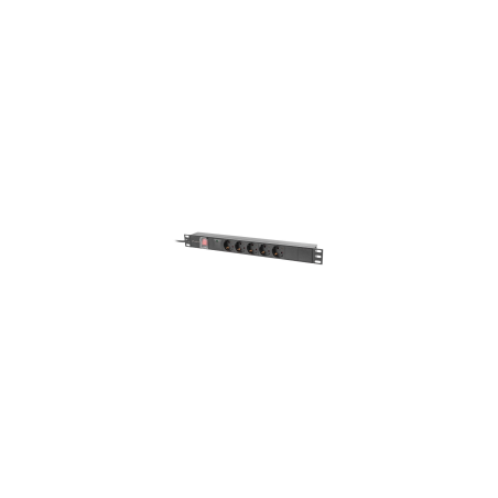 REGLETA LANBERG 1U 16A RACK 19 5X SOCKET SCHUKO NEGRO 2M - PDU-05F-0200-BK
