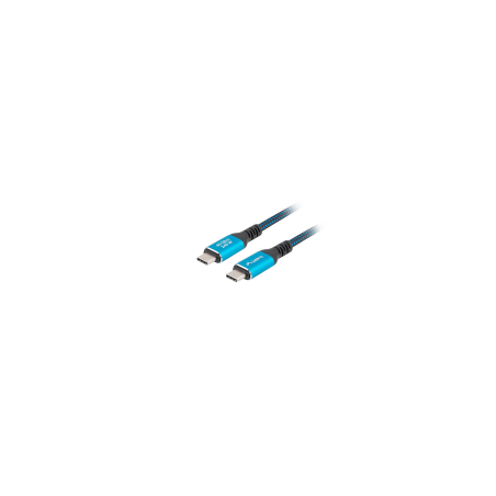 CABLE USB-C 4.0 LANBERG MACHO/MACHO 2M 240W 8K 60HZ NEGRO/AZUL - CA-CMCM-45CU-0020-BK